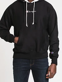 PULL-OVER À DOUBLE CAPUCHE TISSAGE INVERSÉ POUR HOMME