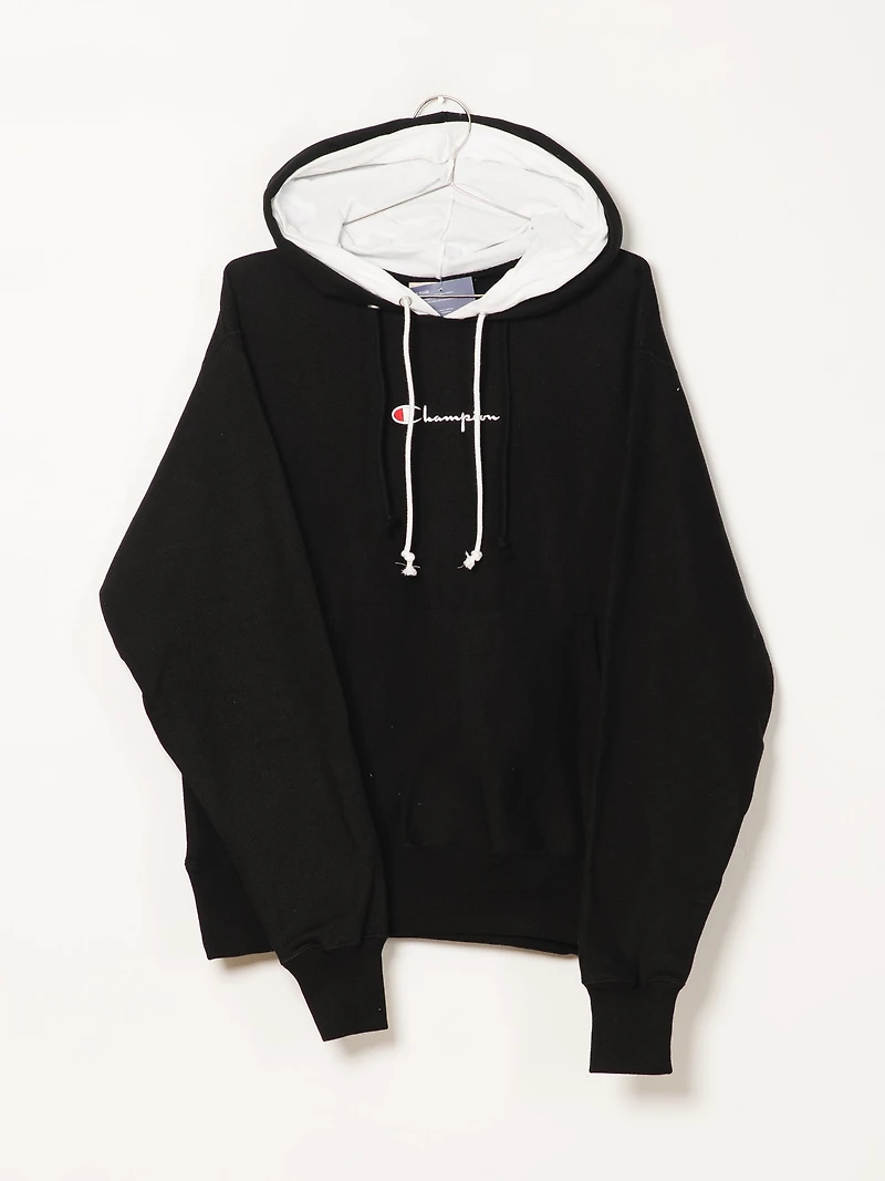 PULL-OVER À DOUBLE CAPUCHE TISSAGE INVERSÉ POUR HOMME