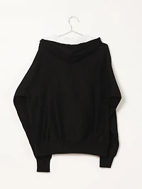 PULL-OVER À DOUBLE CAPUCHE TISSAGE INVERSÉ POUR HOMME