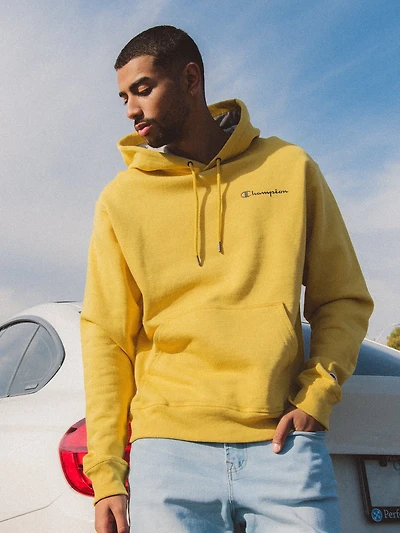 CHAMPION POWERBLEND SCRIPT HOODIE - CLEARANCE