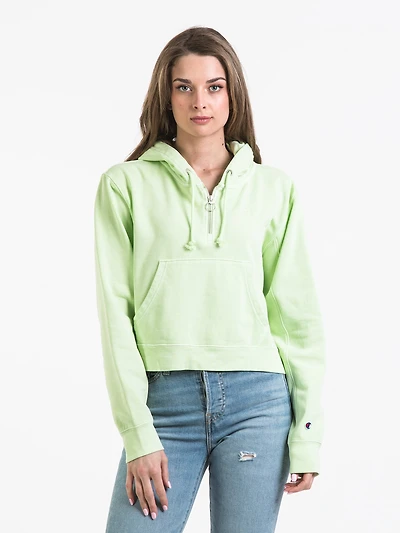 SWEAT À CAPUCHE LÉGER 1/2 ZIP POUR FEMMES