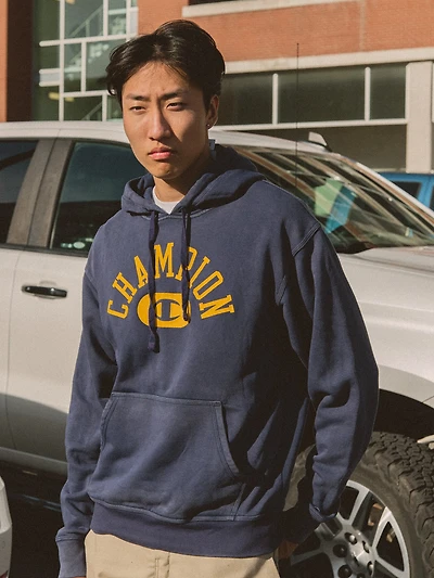 CHAMPION VINTAGE WASH VARSITY HOODIE - DÉSTOCKAGE
