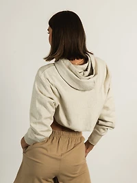 CHAMPION REVERSE WEAVE CROP CURVE HEM HOODIE - CLEARANCE