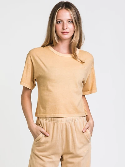 TEE-SHIRT FÉMININ CROP L/A "C" POUR FEMMES