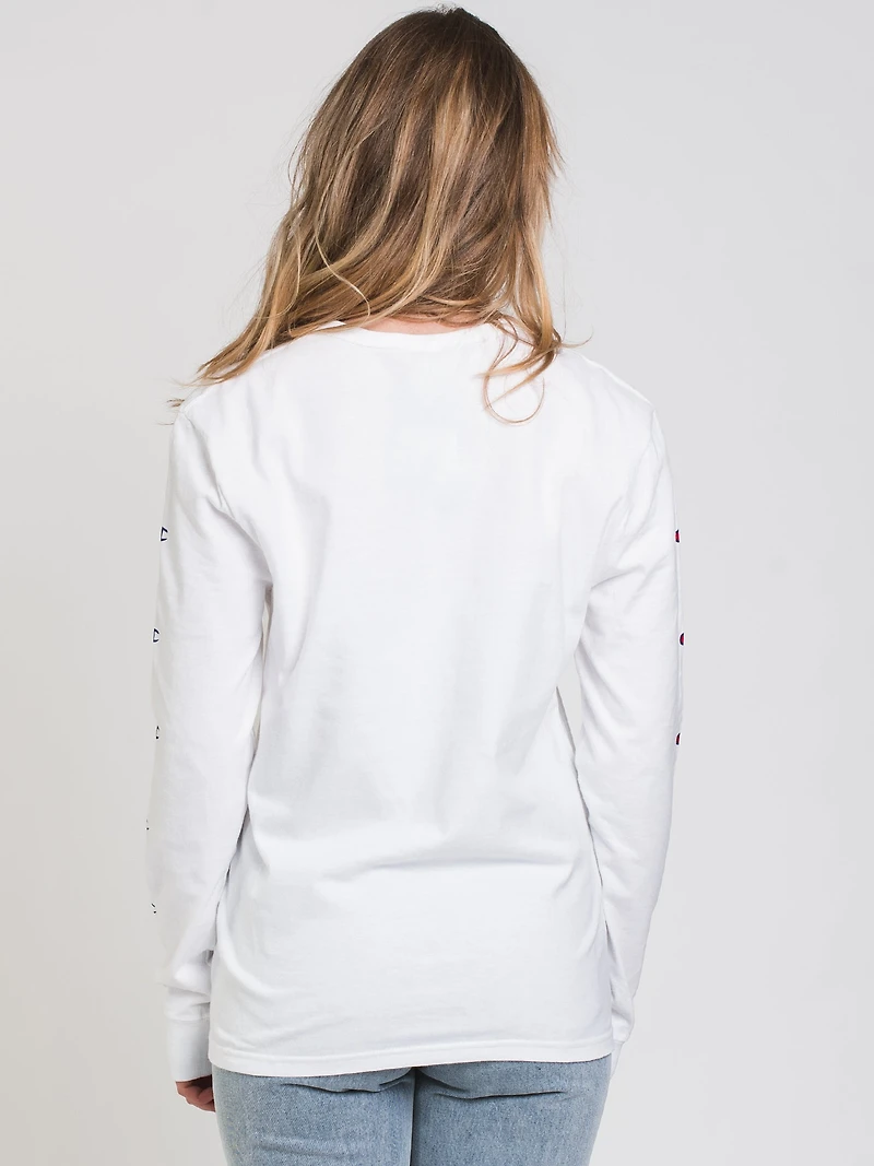 T-SHIRT À MANCHES LONGUES AVEC LOGO BRODÉ POUR FEMMES