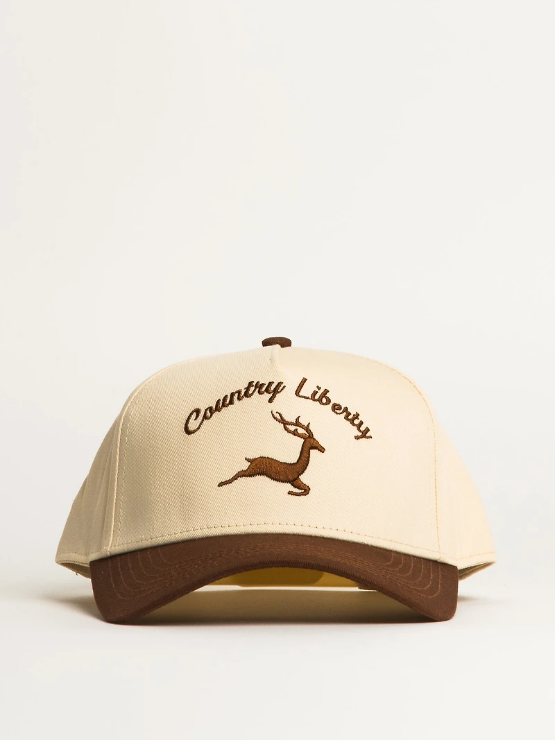 COUNTRY LIBERTY 2 TONE BROWN DEER HAT