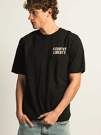 COUNTRY LIBERTY BLACK HORSE RIDING TEE