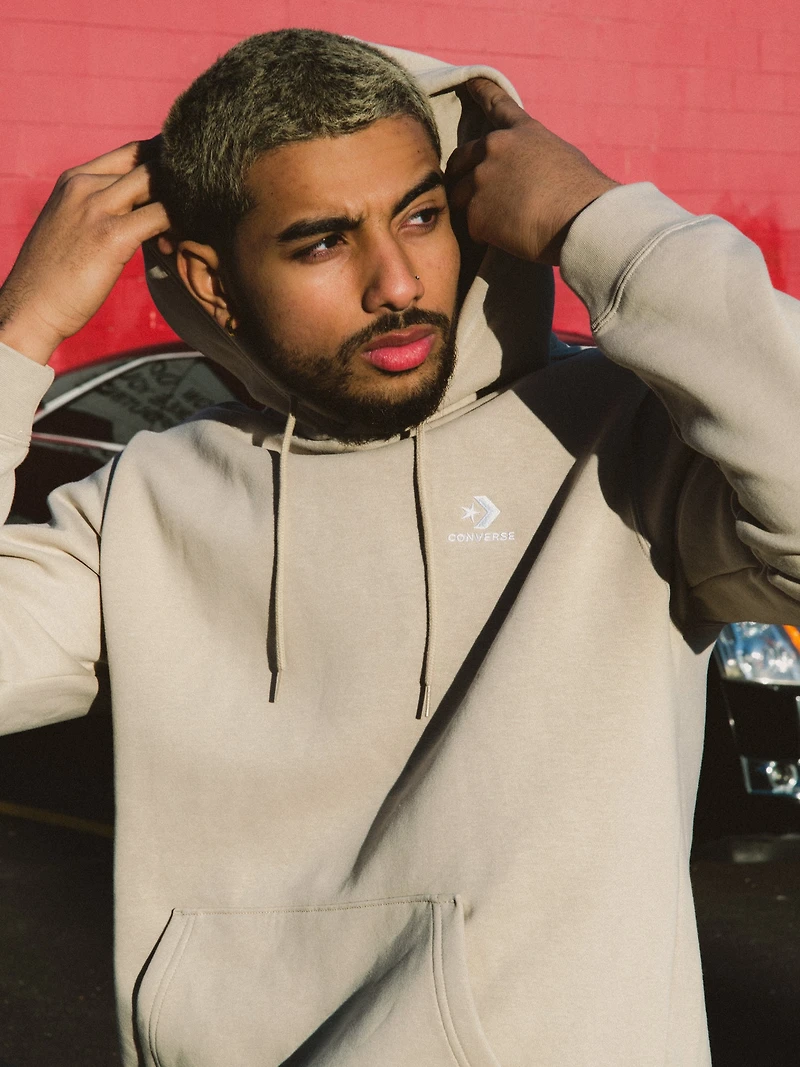 CONVERSE EMBROIDERED STAR CHEVRON HOODIE - CLEARANCE