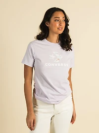 CONVERSE FLORAL STAR CHEVRON T-SHIRT - CLEARANCE