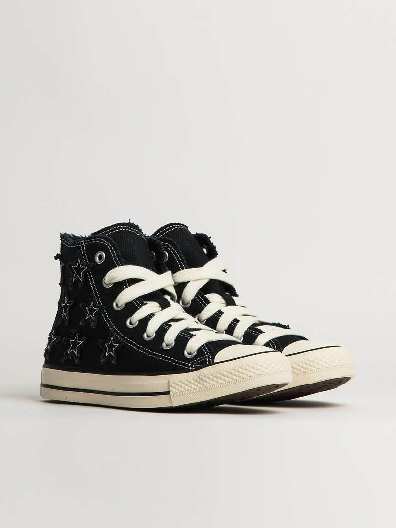 CONVERSE CHUCK TAYLOR ALL-STARS DISTRESSED DESIGN SNEAKER - BLACK