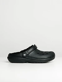 MENS CROCS CLASSIC LINED CLOGS - BLACK