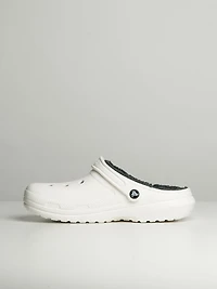 MENS CROCS CLASSIC LINED CLOG - WHITE/GREY