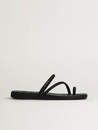 WOMENS CROCS MIAMI TOE LOOP SANDAL - BLACK