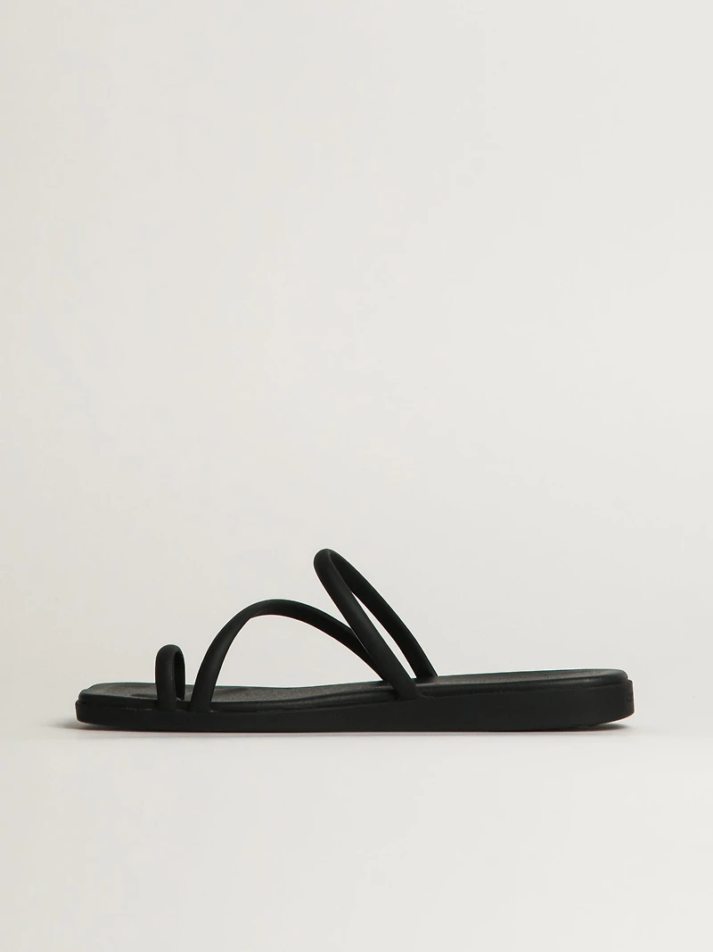 WOMENS CROCS MIAMI TOE LOOP SANDAL - BLACK