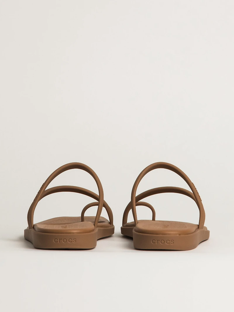 WOMENS CROCS MIAMI TOE LOOP SANDAL - CHOCOLATE