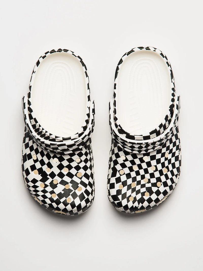 KIDS CROCS CLASSIC WARPED CHECKER CLOG
