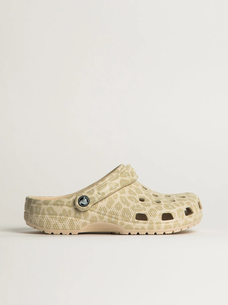 WOMENS CROCS CLASSIC GRAPHIC CLOG - LEOPARD
