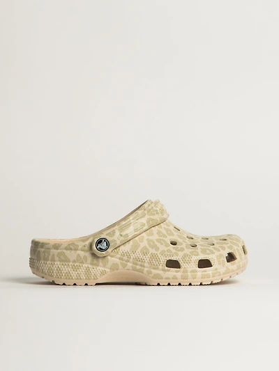 WOMENS CROCS CLASSIC GRAPHIC CLOG - LEOPARD
