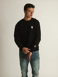CROOKS & CASTLES CORE ESSENTIALS EMBROIDERED CREW - CLEARANCE