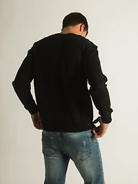 CROOKS & CASTLES CORE ESSENTIALS EMBROIDERED CREW - CLEARANCE
