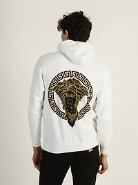 CROOKS & CASTLES GRECO MÉDUSE MÉTALLIQUE PULL À CAPUCHE - DÉGAGEMENT