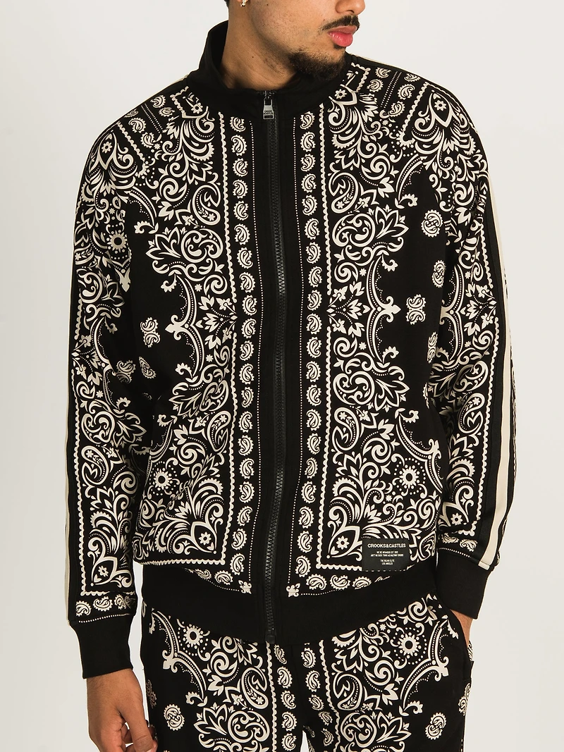 CROOKS & CASTLES PAISLEY ALL OVER PRINT JACKET - CLEARANCE