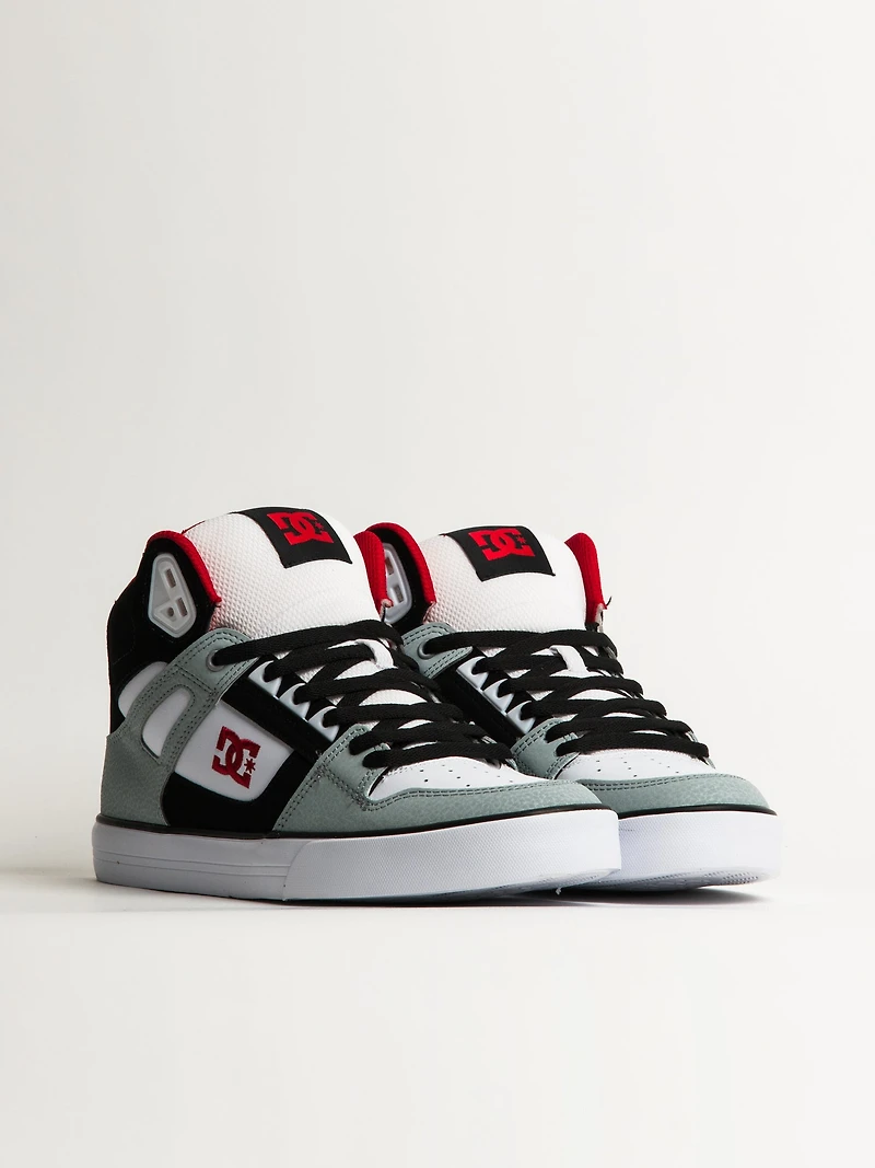 MENS DC SHOES PURE HIGH TOP WC SNEAKER - BLACK/GREY