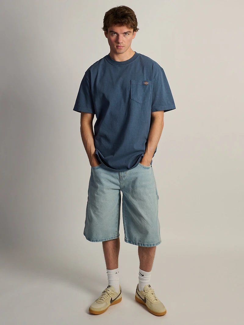 DICKIES HEAVY WEIGHT SHORT SLEEVE POCKET T-SHIRT - INDIGO