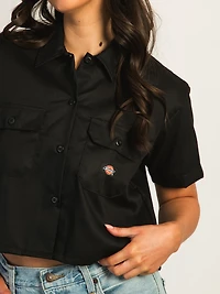 DICKIES CROP WORKSHIRT - BLACK