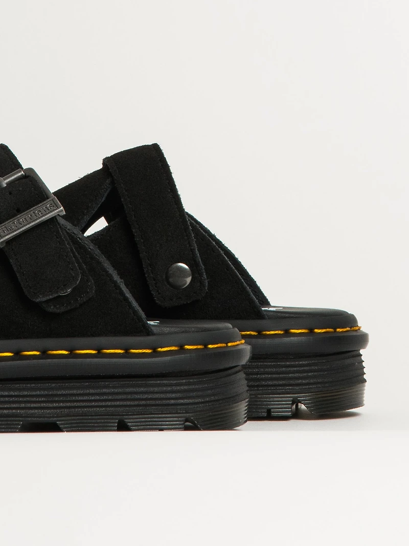 MULE DR MARTENS ZEBZAG EN DAIM - NOIR