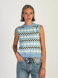 DAISY STREET LTD FAIRISLE KNITTED VEST - CLEARANCE