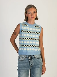 DAISY STREET LTD FAIRISLE KNITTED VEST - CLEARANCE
