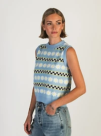DAISY STREET LTD FAIRISLE KNITTED VEST - CLEARANCE