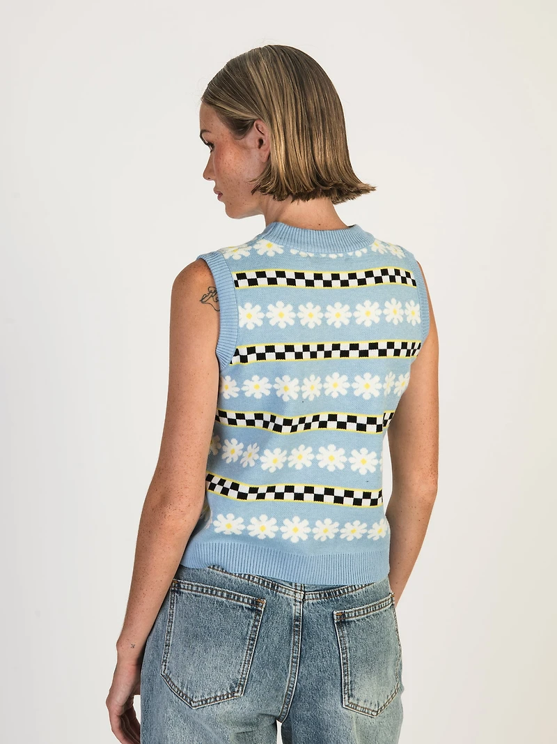 DAISY STREET LTD FAIRISLE KNITTED VEST - CLEARANCE