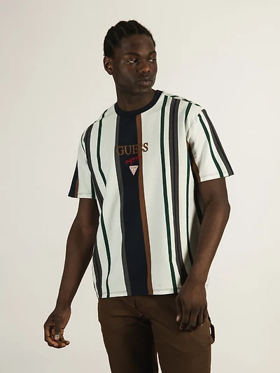 GUESS T-SHIRT GO BRANDT À RAIES
