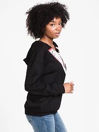 SWEAT-SHIRT À CAPUCHE TRIANGLE AVEC DENTELLE SUR LE DEVANT POUR FEMMES