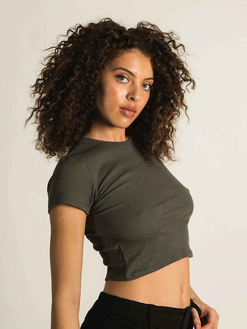 TEE-SHIRT HARLOW RIBBED SOLID BABY TEE