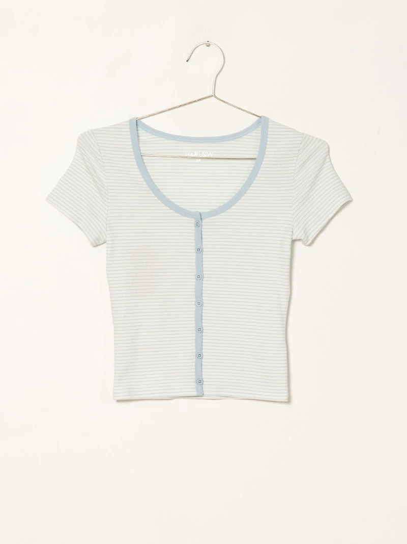 CARA, FEMME - BOUTON RAYÉ