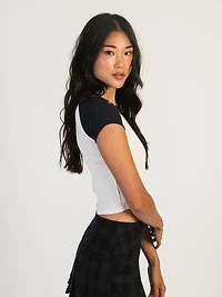 HARLOW COLOURBLOCK SCREEN RAGLAN - NAVY CLEARANCE