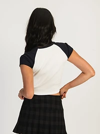 HARLOW COLOURBLOCK SCREEN RAGLAN - NAVY CLEARANCE