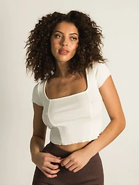 HARLOW SQUARE NECK T-SHIRT - CLEARANCE