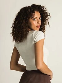 HARLOW SQUARE NECK T-SHIRT - CLEARANCE