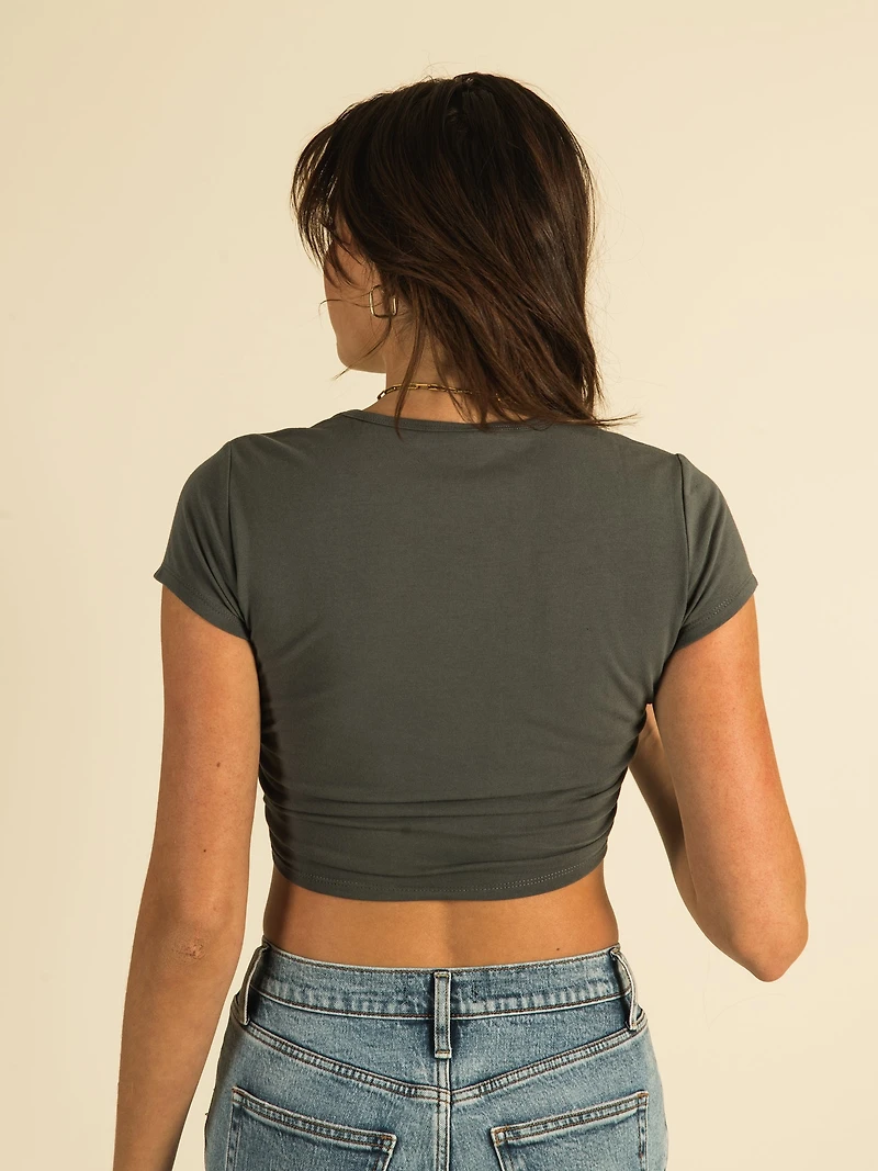 HARLOW RUCHED BABY T-SHIRT - CLEARANCE