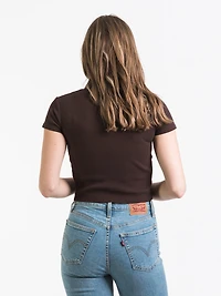WOMENS WAFFLE SNAP HENLEY