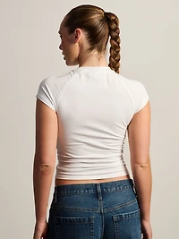 HARLOW ESSENTIAL RAGLAN TEE - WHITE