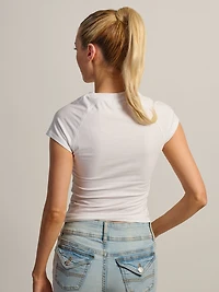 T-SHIRT RAGLAN ESSENTIEL HARLOW - BLANC
