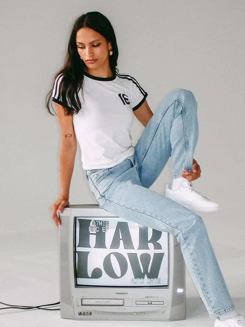 T-SHIRT HARLOW MIA - BLANC/NOIR