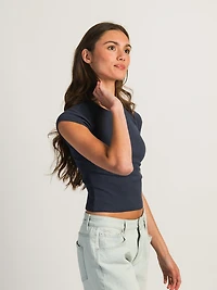 T-SHIRT BB HARLOW ESSENTIAL RIBBED – INDIGO