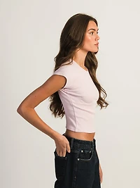 T-SHIRT BB HARLOW ESSENTIAL RIBBED – ROSE CLAIR