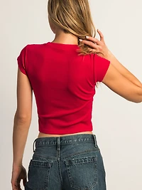 HARLOW ESSENTIAL RIBBED BABY TEE